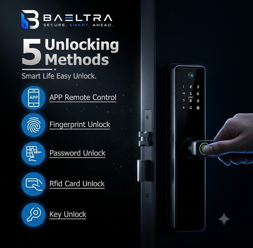 WIFI Fingerprint Smart Door Lock With Camera